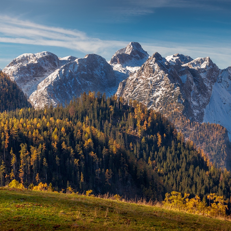 jesienny poranek w alpach bawarskich
